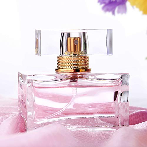 DQM Perfume para Mujer, Perfumes de Fragancia Floral Elegante y Fresca Duradera, Elemento de Cristal Brillante Cabezal rociador de Aluminio - Melocotón/Jazmín/Vainilla, 30ml / 1oz