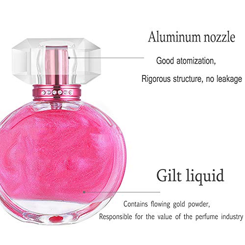 DQM Perfumes, Fragancia para Mujer Quicksand Gold Bronzing Perfume, Spray de Perfume de Larga duración Bright Crystal Element, 50 ml / 1.7FL oz