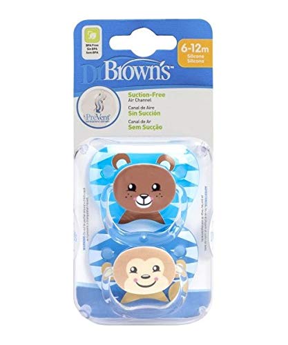 Dr. Brown's Prevent Classic Animal Faces T2 - Chupete bebé, niños