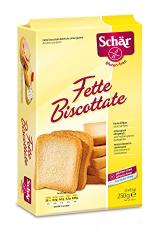 Dr. Schar Fette Biscottate Tostadas Pan - 250 gr - [Pack de 4]