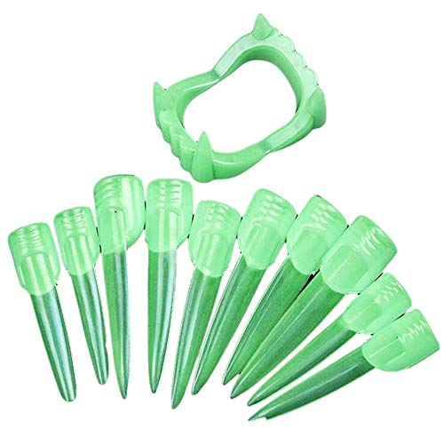 Drácula - uñas postizas - fluorescente - fluorescente - vampiro - crepúsculo - halloween - carnaval - idea de regalo original twilight