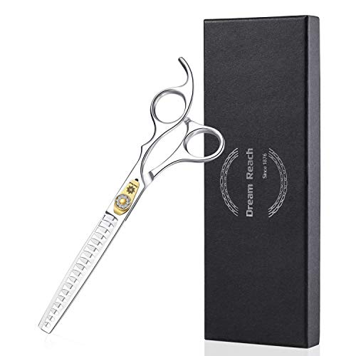 Dream Reach - Juego de tijeras profesionales de peluquería para perros, rectas, curvas, adelgazamiento/mezcla/trocear, JP-440C, de acero inoxidable, para cortar/recortar el pelo de mascotas