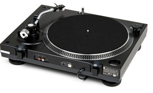 Dual DTJ 301.1 USB - Tocadiscos para DJ (33/45 U/min, control de velocidad, sistema fonocaptor magnético, iluminación de agujas, cable USB), color negro [Importado de Alemania]