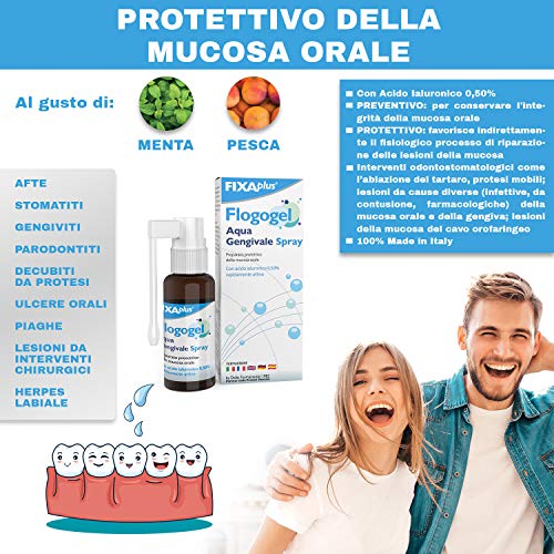 Dulàc - Agua Gingival Spray - 30 ml - Enjuague bucal protectora de la mucosa oral - con Ácido Hialurónico - Flogogel -