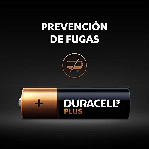 Duracell Plus AA - Pilas Alcalinas paquete de 4, 1.5 Voltios LR06 MX1500