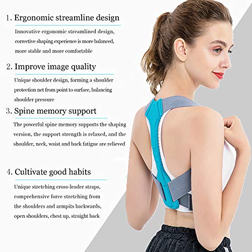 DYMMS® Corrector De Postura Espalda Y Hombros para Hombre Y Mujer, Faja para Dolor De Espalda, Enderezador De Espalda Transpirable, Apto para Personas Sedentarias,L