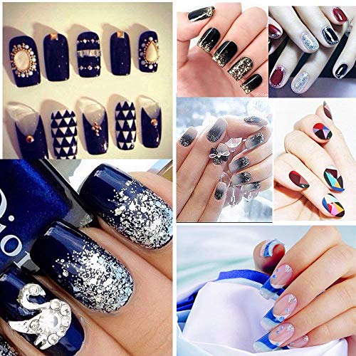 Ealicere 500 Piezas de Uñas Falsa Artificial Transparente 10 Tamaños Cubierta Completa Puntas Fake Art Nails Natural Francés Nails Tips