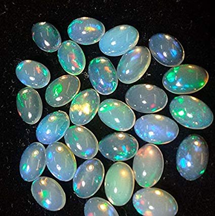 Earth Gems Park Super Fine Quality Gems Jewelry 1 Piece of Oval Shaped Natural Ethiopian Welo Fire Opal Cabochon's (7X9MM) Code:- BF-34315
