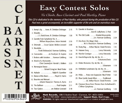 Easy Contest Solos Bass Clarin