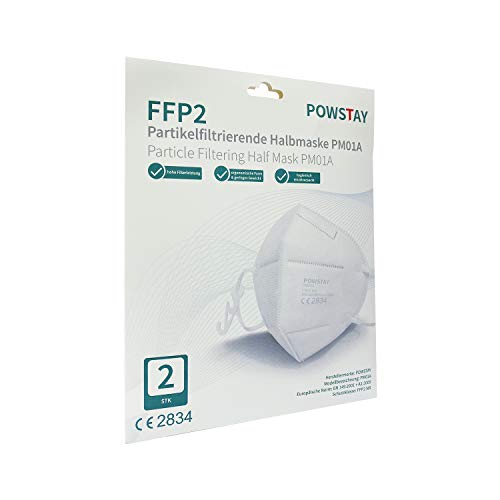 EasyCHEE Powstay PM01A máscara filtrante de partículas FFP2 NR, 2 unidades