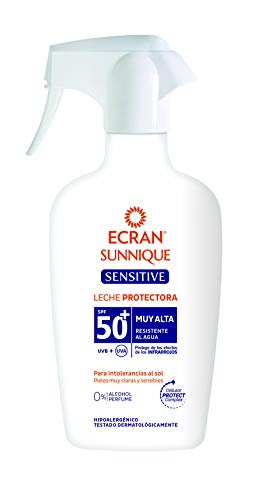Ecran Sunnique Sensitive, Protector Solar para Pieles Muy Claras, Sensibles e Intolerantes al Sol, con SPF50+ - Formato Familiar de 300 ml