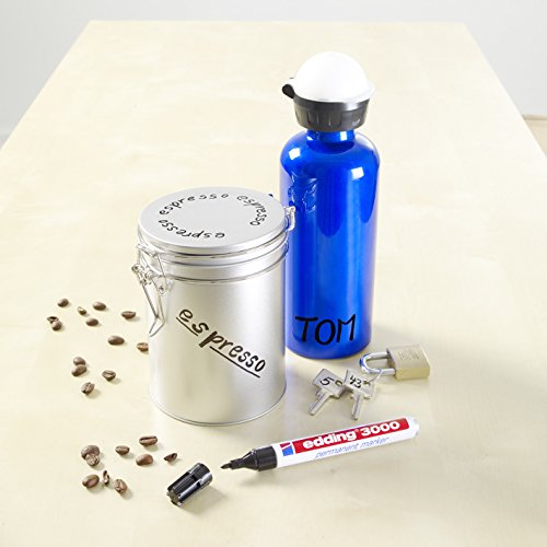 edding 3000-001 - Marcador permanente, 10 unidades, color negro