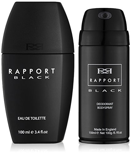 Eden Clásicos Rapport Negro 100ml Eau de Toilette 150 ml Body Spray Set de regalo para él, 1er Pack (1 x 100 ml)