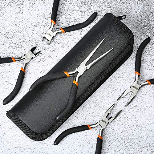 E·Durable 5pcs 125mm Alicates tenaza Para el mantenimiento diario industrial, electromecánico, instrumentación, herramientas de reparación de electrodomésticos