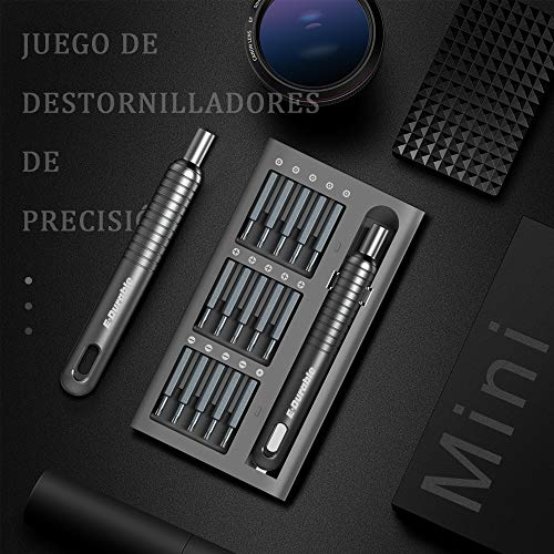 E·Durable mini destornilladores precision 31in1 Reparar el teléfono, Reloj, cámara para Regalo del Fiesta, Navidad color plata
