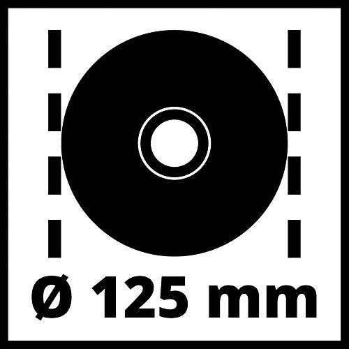 Einhell Amoladora angular TC-AG 125/1 (800 W, Ø125 mm disco, protección de los discos, bloqueo del husillo para cambiar de herramienta de manera sencilla, entrega sin disco de corte)