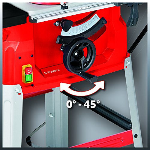 Einhell TC-TS 2025 U - Mesa de corte eléctrica con cable y bancada, 220-240 V, 1800 W, hoja de sierra 250 x 30 mm