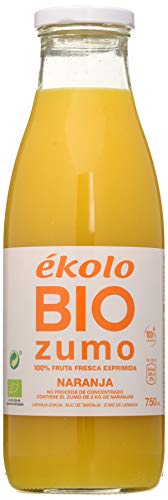 Ekolo  Zumo De Naranja Ecológico, 100% Exprimido, 6 Botellas * 750Ml   4500 ml