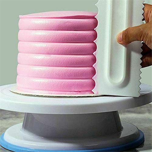El bicarbonato de moldes 4pcs peine de la torta del raspador suave crema decoración de pasteles formación de hielo Peine del dulce de azúcar de repostería Espátula for hornear la torta herramienta de