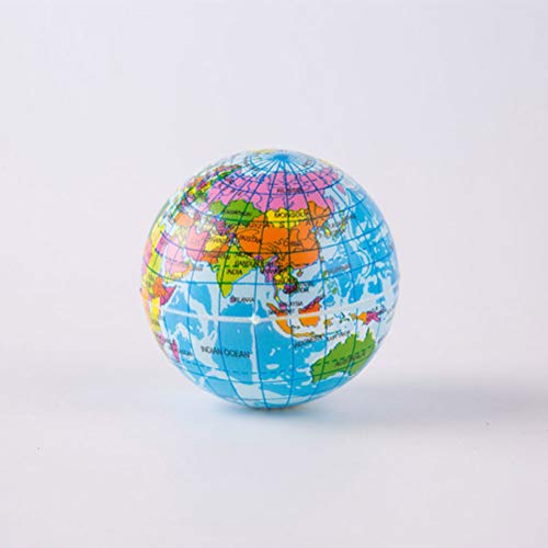 El estrés Países Globe Ciudades Islas del Mapa del Mundo de la Espuma de la Bola Atlas Globe Palma de la Bola de la Bola de Tierra del Planeta Alivio de la Novedad de los Juguetes