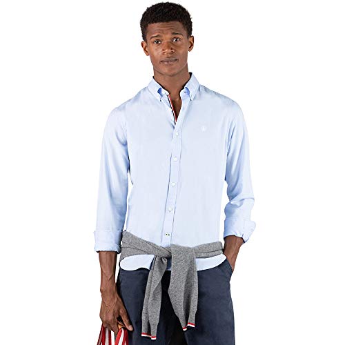El Ganso 1 Camisa casual, Azul (Azul 0002), XX-Large para Hombre