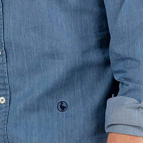 El Ganso Urban INTERSEASON Camisa casual, Azul (Denim 0012), Medium para Hombre