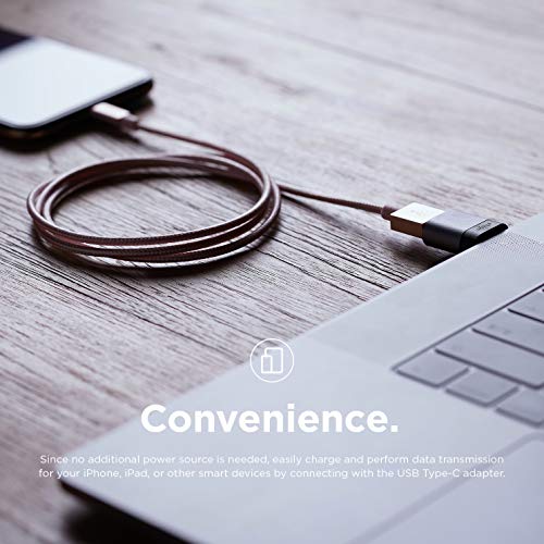 elago Mini Adaptador de Aluminio USB-C a USB 3.0 Hembra Compatible con MacBook Pro 2018/2017, MacBook Air 2018 y Otros Dispositivos con USB C [Exacto Coincidencia de Color con MacBook] - Gris Espacial