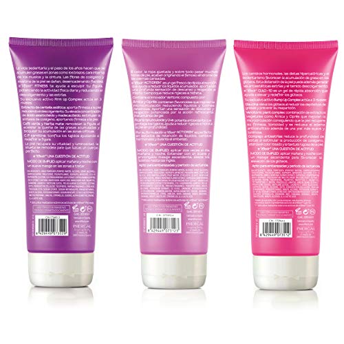 E'lifexir Pack de 3. Fitness + Actidren + Culo 10 - Tonificantes de Rápida Absorción, Reductor Estrias, Eleva y Redefine los Glúteos, Anti Descolgamiento, Drena, Relaja y Estiliza Piernas y Tobillos