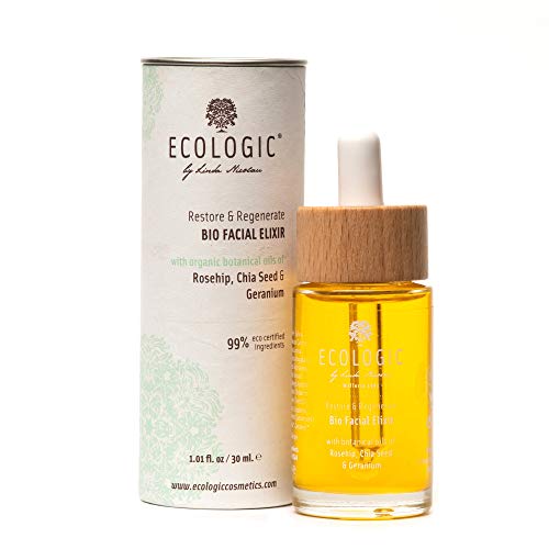 Elixir Bio Facial (Aceites orgánicos de Rosa Mosqueta, Chia y Geranio)- 30 ml. Ecologic Cosmetics by Linda Nicolau Bio cosmética sostenible, vegana, orgánica, ecológica, eco friendly, climate friendly