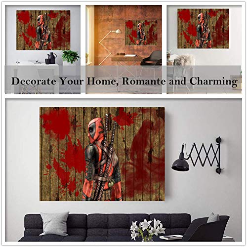 Elliot Dorothy Deadpool Modern Artwork Hand Painted Picture on Canvas for Office 16"x12", Unframed/Frameable