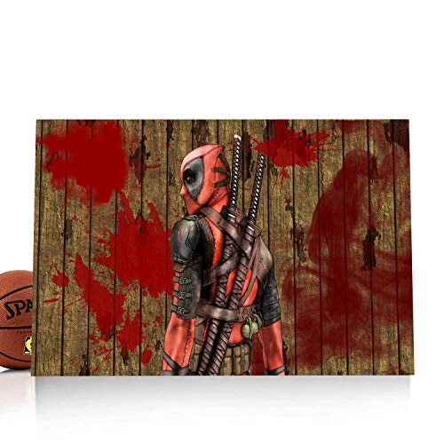 Elliot Dorothy Deadpool Modern Artwork Hand Painted Picture on Canvas for Office 16"x12", Unframed/Frameable