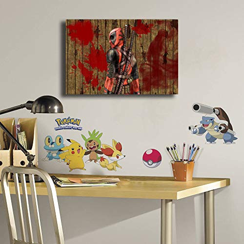 Elliot Dorothy Deadpool Modern Artwork Hand Painted Picture on Canvas for Office 16"x12", Unframed/Frameable