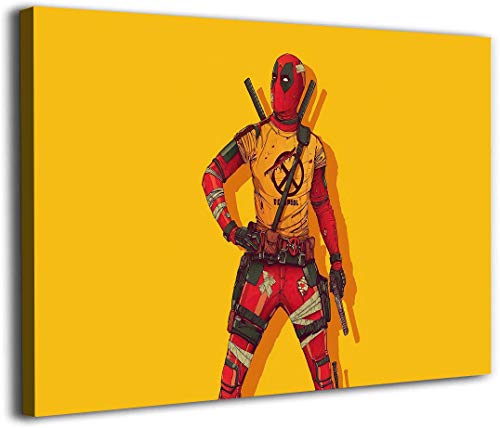 Elliot Dorothy Deadpool New Costume Wall Art Modern Home Decor Living Room Study Bedroom Canvas Prints Painting 28"x20", Stretched and Ready to Hang