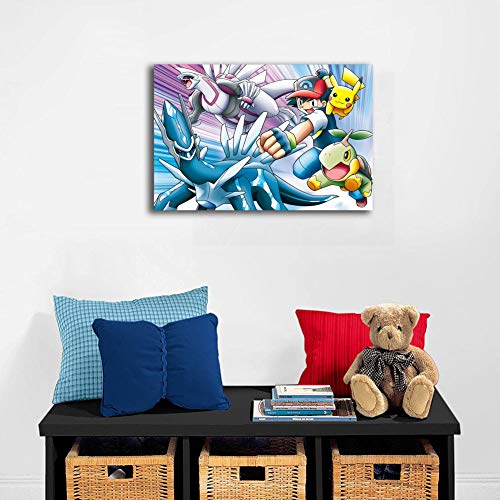 Elliot Dorothy Pokemon Wall Art On Canvas Wall Pictures for Living Room Bedroom 24"x18", Unframed/Frameable