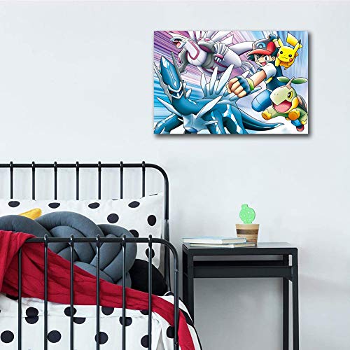Elliot Dorothy Pokemon Wall Art On Canvas Wall Pictures for Living Room Bedroom 24"x18", Unframed/Frameable