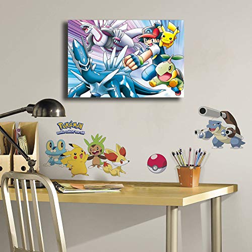 Elliot Dorothy Pokemon Wall Art On Canvas Wall Pictures for Living Room Bedroom 24"x18", Unframed/Frameable