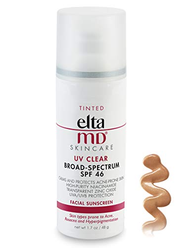 ELTA MD Eltamd Uv Clear tintado de protección solar de amplio espectro Spf 46 1.7 onzas