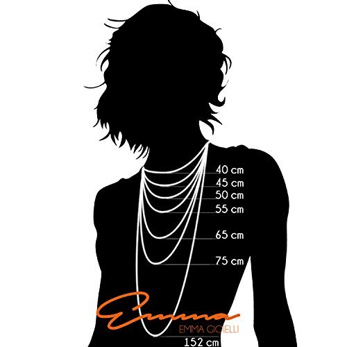 Emma Gioielli - Collar para Mujer Hombre Unisex Cadena 50 cm en Acero DE ALTA CALIDAD y Colgante Cabeza de Aguila Real Rapaz Biker - Paquete Regalo