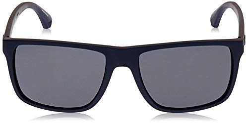 Emporio Armani 523087 Gafas de sol, Top Blue/Brown Rubber, 56 mm para Hombre