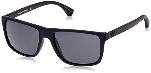 Emporio Armani 523087 Gafas de sol, Top Blue/Brown Rubber, 56 mm para Hombre