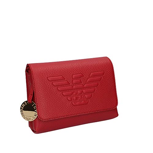 Emporio Armani Accesorios de Mujer Bolso Bandolera Rojo Rubí Logo FW 19-20