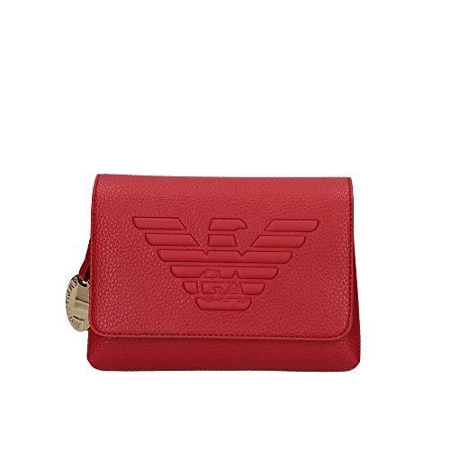 Emporio Armani Accesorios de Mujer Bolso Bandolera Rojo Rubí Logo FW 19-20