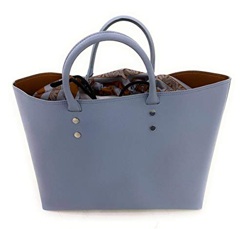 Emporio Armani mujer bolsa de asa larga azzurro/cuoio