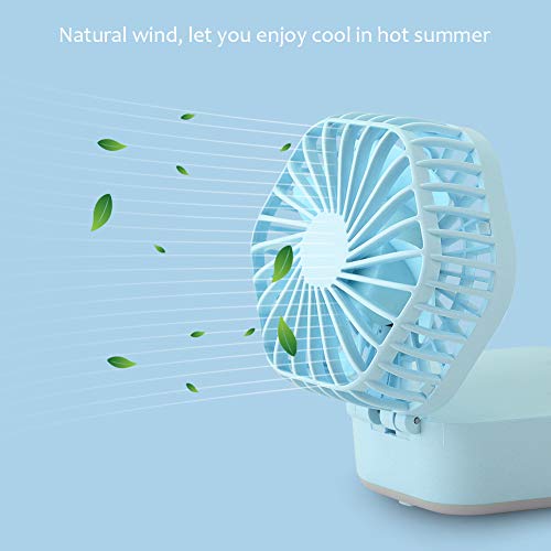 Enfriador de Aire portátil con Red ABS, Ventilador Multifuncional, Tres Niveles de Velocidad para Viajes al Aire Libre en climas cálidos(Blue)