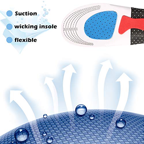 Enjoygoeu 2pc Plantillas Deportivas Ortopedicas Hombre para Fascitis Plantar,EVA Transpirable Absorción de golpes,para el Dolor de Talón, Corrección del Tobillo,Deportes (S)