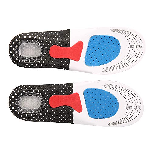 Enjoygoeu 2pc Plantillas Deportivas Ortopedicas Hombre para Fascitis Plantar,EVA Transpirable Absorción de golpes,para el Dolor de Talón, Corrección del Tobillo,Deportes (S)