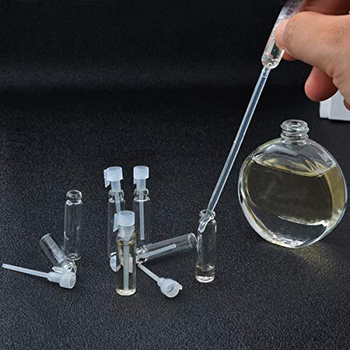 Enslz - Botella de perfume de cristal para aceites esenciales, 100 unidades, con frascos vacíos, para aceites esenciales, aromaterapia, 100 unidades