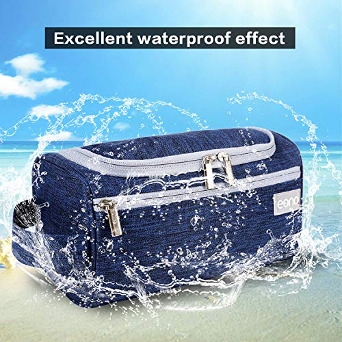 Eono by Amazon - Bolsas de Aseo Neceser Avion Unisexo Neceseres de Viaje Toiletry Bag Neceser Maquillaje con Gancho para Colgar Bolsa de Cosmético Impermeable Organizador de Viaje, Armada
