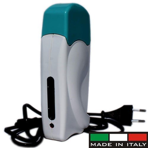 Epilwax Kit Depilacion Calentador de Cera Roll On Tibia Fundidor Electrico Profesional Easy Wax Depilación con Bandas : con 12 Cartuchos roll-on de Cera Azuleno de 100 ml, 1 Paquete de 100 Bandas Depilatorias y una botella de 250 ml de aceite post- Depila