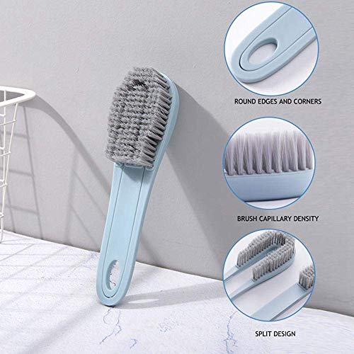 EPRHAY - Cepillo de limpieza para zapatos, cerdas fuertes, aplicación Dauber para botas de cuero, mango largo, zapatos suaves, cepillo de viaje, bolsas de viaje, hogar, cuidado de zapatos